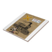 セラミックタイルヴィンテージトレンドッグ タイル (側面)