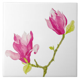 セラミックタイル上のチューリップMagnolias (1) タイル