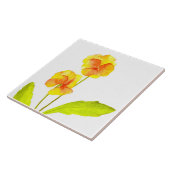 セラミックタイル上の「パンジーパーティー」(IV) タイル (側面)