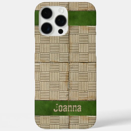 セラミックタイル地中海のパターンの任意の名前 Case-Mate iPhoneケース (裏面)