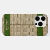 セラミックタイル地中海のパターンの任意の名前 Case-Mate iPhoneケース (裏面 (横))