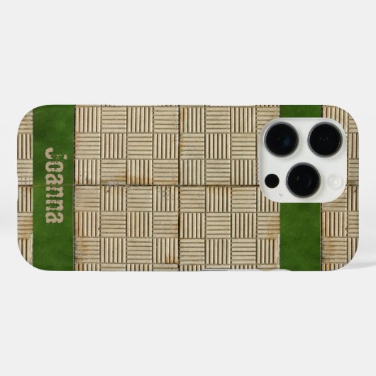 セラミックタイル地中海のパターンの任意の名前 Case-Mate iPhoneケース (裏面 (横))