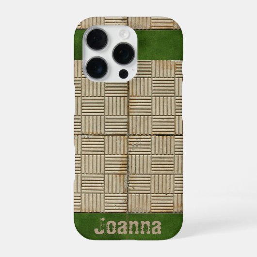 セラミックタイル地中海のパターンの任意の名前 iPhoneケース (裏面)