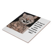 セラミックタイル大「こってこ悪い男の子ネコ!」 タイル (側面)