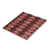 セラミックタイル抽象芸術赤白黒 タイル (側面)