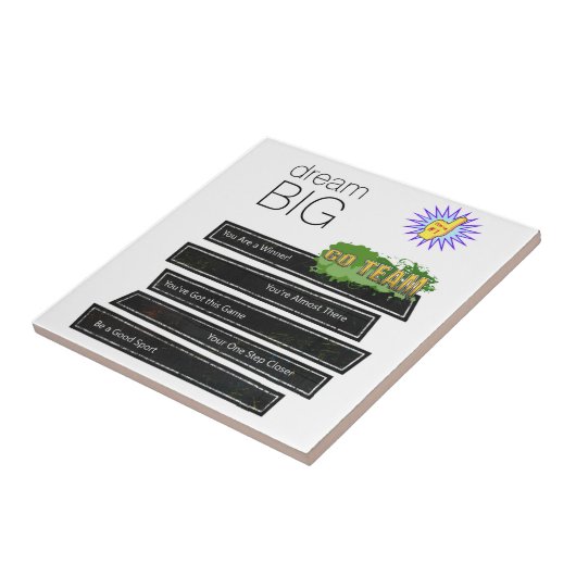 セラミックタイル白と黒の夢ビッグスポーツ タイル (側面)