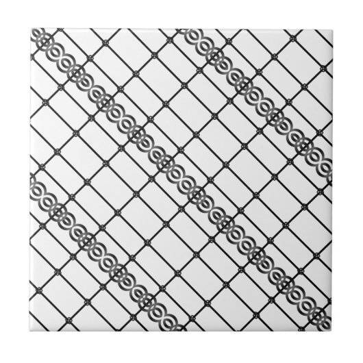 セラミックタイル白と黒 タイル (正面)