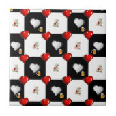 セラミックタイル白テディベア タイル (正面)