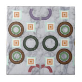 セラミックタイル白大理石抽象芸術 タイル (正面)