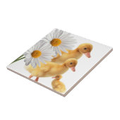 セラミックタイル白色デイジーフローラ タイル (側面)