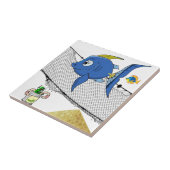 セラミックタイル白魚網、ワーム魚釣り網 タイル (側面)