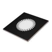 セラミックタイル白黒太陽 タイル (側面)