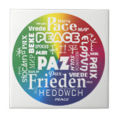 セラミックタイル表示Peace Paz Pax多言語 タイル (正面)