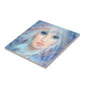 セラミックタイル雪の女王。冬の美人。 タイル (側面)