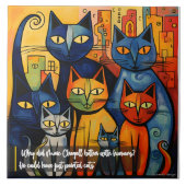 セラミックタイル: なぜ人間? チャガール タイル (正面)