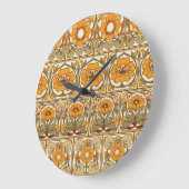 セラミックタイル：アールヌーボースタイル。 ラージ壁時計 (傾斜)