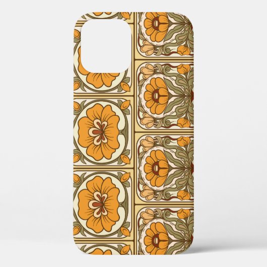 セラミックタイル:アールヌーボースタイル。 Case-Mate iPhoneケース (裏面)
