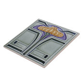 セラミックタイル – アールヌーボーフローラウォールタイル (側面)