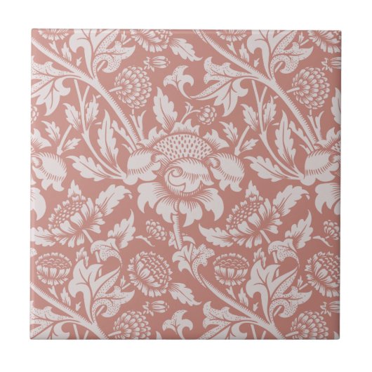 セラミックタイル:ウィリアム・モリス:フローラデザイン タイル (正面)