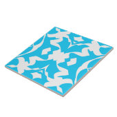 セラミックタイル、エレガントティール(緑がかった色)及び白色デザインCe タイル (側面)