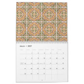 セラミックタイル カレンダー (3月 2027)
