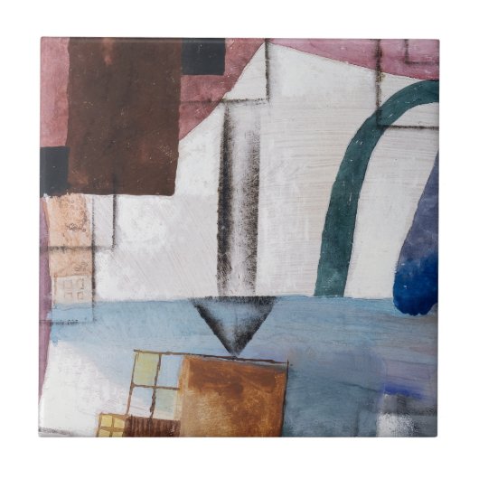 セラミックタイル:カンディンスキー:ホワイトイースター: 1924 タイル (正面)