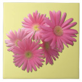 セラミックタイル – ダークピンクガーベラデイジー (正面)