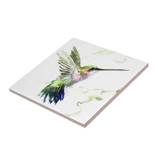 セラミックタイル – ハミング鳥 (側面)