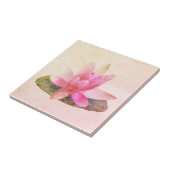 セラミックタイル：ピンクロータス タイル (側面)