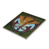 セラミックタイル – フローラアールヌーボー4.25 x 4.25タイル (側面)