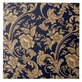 セラミックタイル – フローラブルーベージュ