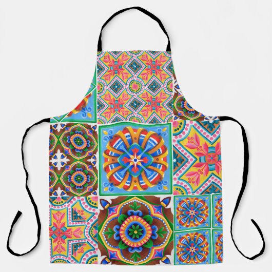 セラミックタイル，マジョリカ，装飾要約，アラビア語，a エプロン (正面)