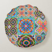 セラミックタイル,マジョリカ,装飾要約,アラビア語,a ラウンドクッション (裏面)