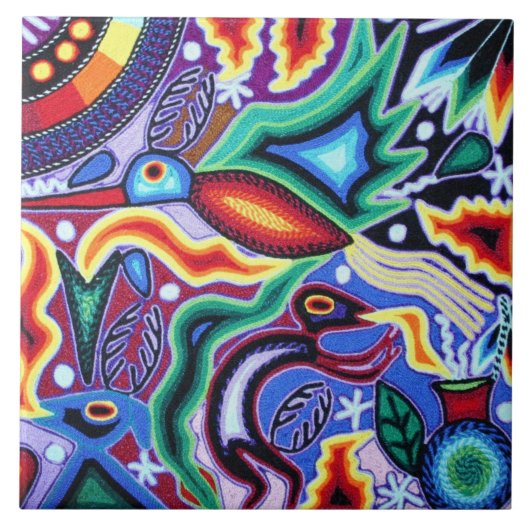 セラミックタイル – メキシコの野生生物アート (正面)