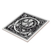 セラミックタイル – モノグラム文字C (側面)