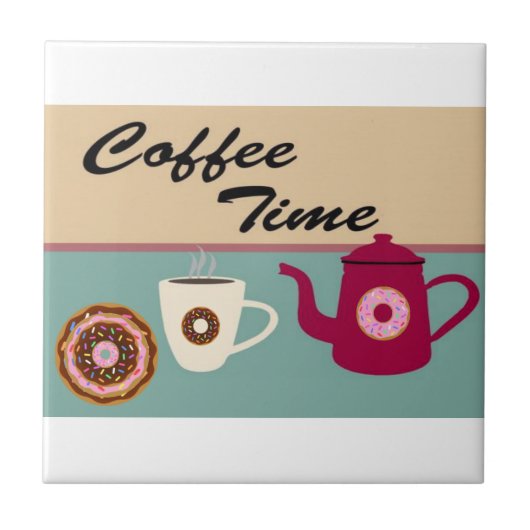 セラミックタイル レトロコーヒー タイル (正面)