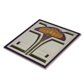 セラミックタイル – ヴィンテージアールヌーボーフローラ (側面)