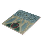 セラミックタイル – ヴィンテージ探しアールヌーボーフローラ (側面)