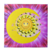セラミックタイル 太阳 月 (正面)