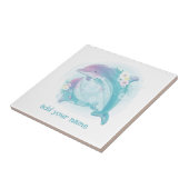 セラミックタイル:子供の誕生日:イルカ  タイル (側面)