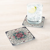 セラミックタイル、小(4.25インチx 4.25インチ) ガラスコースター (アングル)