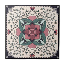 セラミックタイル、小（4.25インチx 4.25インチ）