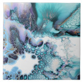 セラミックタイル – 抽象芸術アルコールインクギクレープリント (正面)