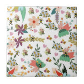 セラミックタイル（昆虫）マルハナバチフローラ タイル (正面)