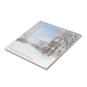 セラミックタイル-時計台ジャクソンミシガン州 タイル (側面)