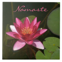 セラミックタイル/暗色バラ着色睡蓮 タイル