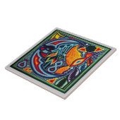 セラミックタイル - 月光のハミングバード (側面)