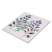 セラミックタイル – 植物収集水彩画 (側面)