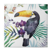 セラミックタイル – 熱帯鳥 (正面)