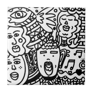 セラミックタイル – 白黒